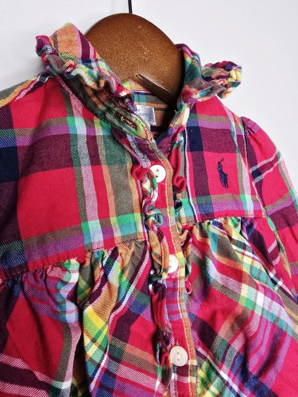 Ralph Lauren Flannel Plaid Dress Size 6 Months